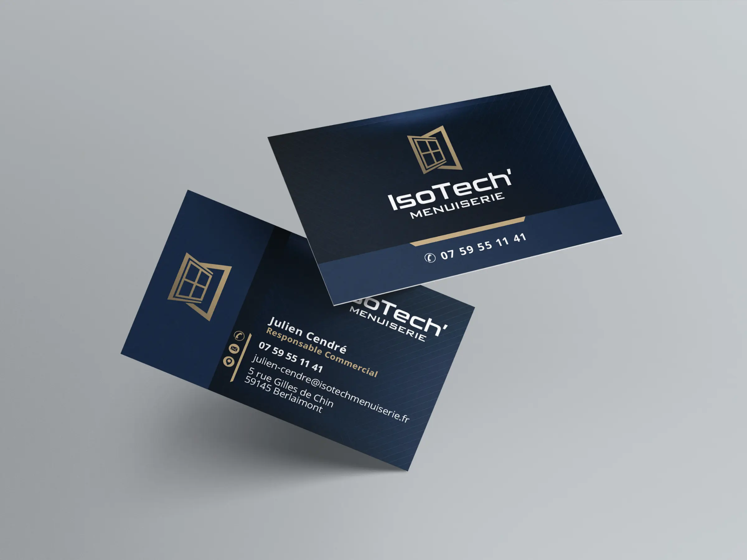 Carte de visite - menuiserie fenêtres — Graphiste indépendante - Hauts de France